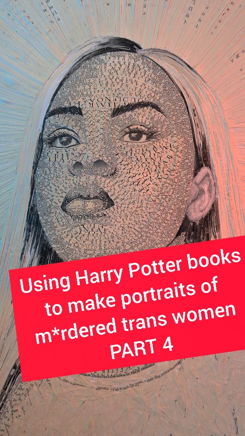 Trans portraits made from Harry Potter books