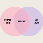 Worked hard, got lucky