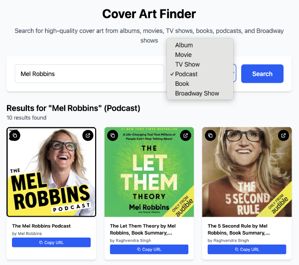 Cover Search screenshots